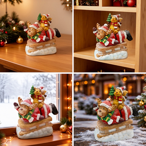 Decorazioni Natalizie per la <span class=keywords><strong>Casa</strong></span> 2026, Ornamenti Personalizzati a Forma di Albero di Natale e Renna, Nuovi Regali - Product Image 3