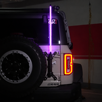 Antenne LED RGB flexible pour véhicule tout-terrain, avec effet de poursuite, contrôle par application à distance pour UTV ATV RZR