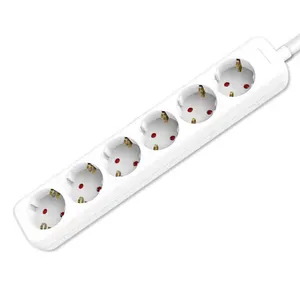 EU Plug 1.5M 13A Switched AC Outlets 3-4-5-6 Way Electrical Steckdosenleisten Outlet Extension Lead Socket Board Power Strips