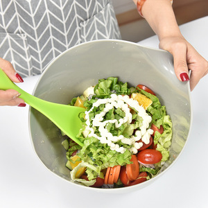 Double Layer Vegetable Fruit Drain Basket Plastic Washing Basin With Handle Kitchen Salad Mixing Bowl Large White Yellow - Product Image 3