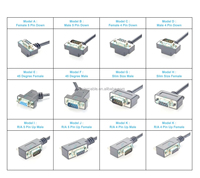 Cable Serial USB a DB9 Macho RS232 de Perfil Bajo, Chip FTDI FT232, Diseño Delgado, Convertidor de Puerto COM para Módem Null D-Sub
