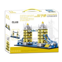 Bloques de Construcción BLOCKMOC del Puente de la Torre de Londres, 1550 Piezas, Arquitectura Famosa del Reino Unido, Escala 1:72, Plástico ABS, Educativo, Ladrillos 3D para Armar