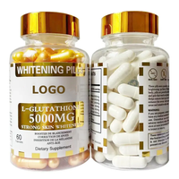 Capsules blanchissantes de haute qualité à base de L-glutathion, collagène et vitamine C antioxydante pour peaux ternes - Complément beauté naturel sans gluten