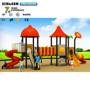 Ensemble de toboggan de terrain de jeu extérieur pour enfants, couleurs vives commerciales en plastique PE durables pour le plaisir de la garderie - Product Image 2