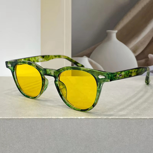 Custom Logo 2026 Retro Rivets Polygon Sun Glasses UV400 Candy Color <b>Small</b> <b>Frame</b> Square <b>Sunglasses</b> for Men Women - Product Image 1
