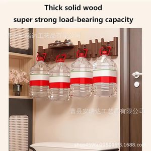 Wooden Storage Rack With Piano <b>Key</b> <b>Hooks</b> <b>Wall</b> Mounted Entryway Organizer <b>For</b> Clothing And Miscellaneous Items - Product Image 5