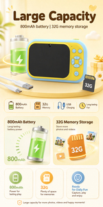 Appareil photo instantané pour enfants avec impression, écran 3,5 pouces, vidéo 1080P, selfie, double objectif, lecteur MP3, jouet portable, cadeau d'anniversaire - Product Image 5