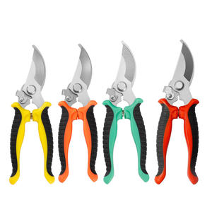 Tijeras de podar de acero inoxidable con mangos de plástico para recortar árboles frutales y flores de jardín, 4 colores disponibles - Product Image 1