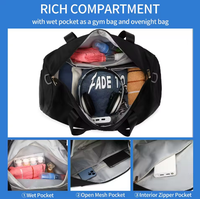 Sac de sport pliable grande capacité en polyester imperméable avec fermeture éclair, nouveau design, pour gym et voyage, personnalisable avec logo, unisexe