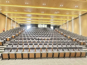 Silla de Auditorio Moderna GLGW para Cine, <span class=keywords><strong>Hotel</strong></span>, Teatro Público y Uso Escolar, con Reposabrazos de Tela y Tablero de Escritura - Product Image 6