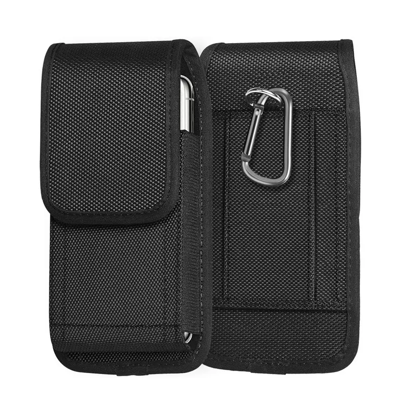 Riñonera de nailon con Clip para cinturón, bolsa de soporte para teléfono móvil para iPhone 11 12 13 Xs Samsung S22 S21 Plus FE A53