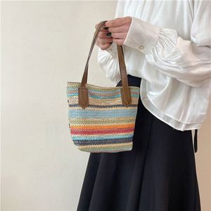 Bolso de Playa de Rafia Tejida, Grande, Natural, para Mujer - Product Image 3