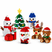 Jouets de construction de Noël pour enfants, Père Noël, bonhomme de neige, arbre, renne, mini briques, ensemble de construction DIY, cadeaux de Noël, nouveautés