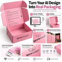 Boîte d'expédition en carton ondulé rose personnalisée avec logo, emballages pour abonnements beauté, boîtes pour les marques de soins de la peau, cosmétiques, soins capillaires, bien-être