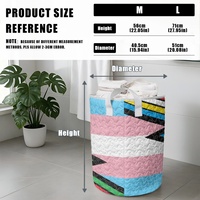 Sac de rangement à cordon personnalisé avec drapeau arc-en-ciel gay, pour personnes handicapées et transgenres, pour la collecte du linge et le rangement des articles ménagers