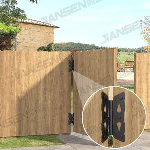 Charnières de <span class=keywords><strong>portail</strong></span> à fermeture automatique en acier robuste de type <span class=keywords><strong>papillon</strong></span> personnalisables pour <span class=keywords><strong>portail</strong></span> en vinyle PVC bois (1 paire) - Product Image 1