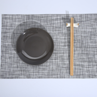 Napperons résistants à la chaleur napperons antidérapants pour Table à manger lavable Durable vinyle tissé napperon PVC ensembles de tapis de Table