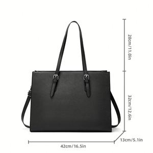 Bolso de Computadora de Gran Capacidad para Mujer, Estilo Urbano Simple, Cuadrado, con Cierre, de Poliéster, Tipo Sobre, Nuevo Estilo 2026 - Product Image 2