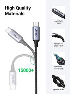 อะแดปเตอร์เสียง <span class=keywords><strong>UGREEN</strong></span> USB C เป็น <span class=keywords><strong>3.5</strong></span> มม. แบบ Hi-Fi สเตอริโอ <span class=keywords><strong>สาย</strong></span>เชื่อมต่อหูฟัง Type C เป็น <span class=keywords><strong>Aux</strong></span> สำหรับรถยนต์ <span class=keywords><strong>สาย</strong></span>ถัก - Product Image 4