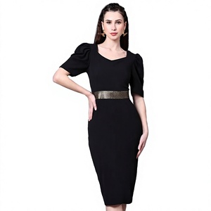Fabzone Women's Sweet Solid for A-Line Leopard Print Eco-Friendly Machine Embroidery Lace WesternWear <b>Dress</b> - Product Image 1
