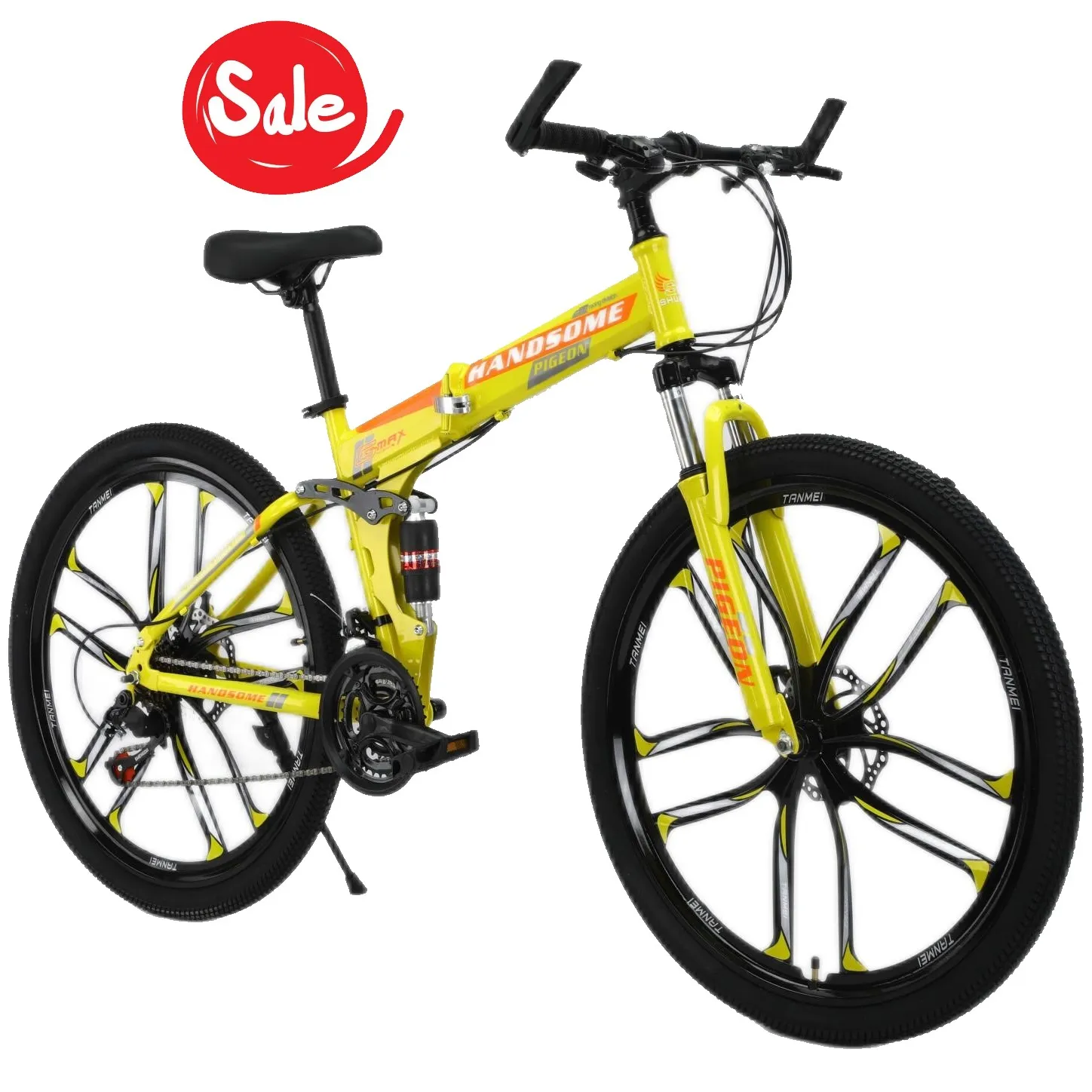 Manufacturer's new style folding mountain bike 21-speed high carbon steel frame is fashionable and convenient Other Bike