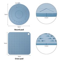 Sous-plats en silicone de qualité alimentaire résistants à la chaleur, antidérapants, ronds/carrés, 5 mm/3 mm, pour protéger les comptoirs et les tables de cuisine