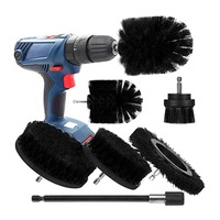 Kit de perceuse sans fil de qualité industrielle 4 pièces avec brosses PP robustes GenesisBrush, support OEM/ODM, accessoires de nettoyage, tournevis