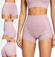 Shorts de sport taille haute ultra-élastiques en nylon et élasthanne recyclés, séchage rapide, pour yoga, cyclisme et entraînement, vente en gros sur mesure