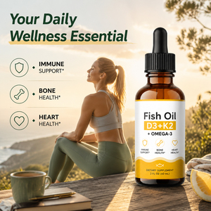 Huile de poisson liquide orale Omega EPA DHA 3+18 D3 K2 2600mg – Améliore l'immunité – Sans produits laitiers – Adultes – 30ml - Product Image 3