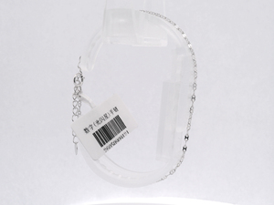 Twinkling Star Number White Pt950 Micro Wrist Cord with Shimmer Inlay Campus Unisex <b>Cute</b> Daily Platinum Wrist Trinket Gift - Product Image 5
