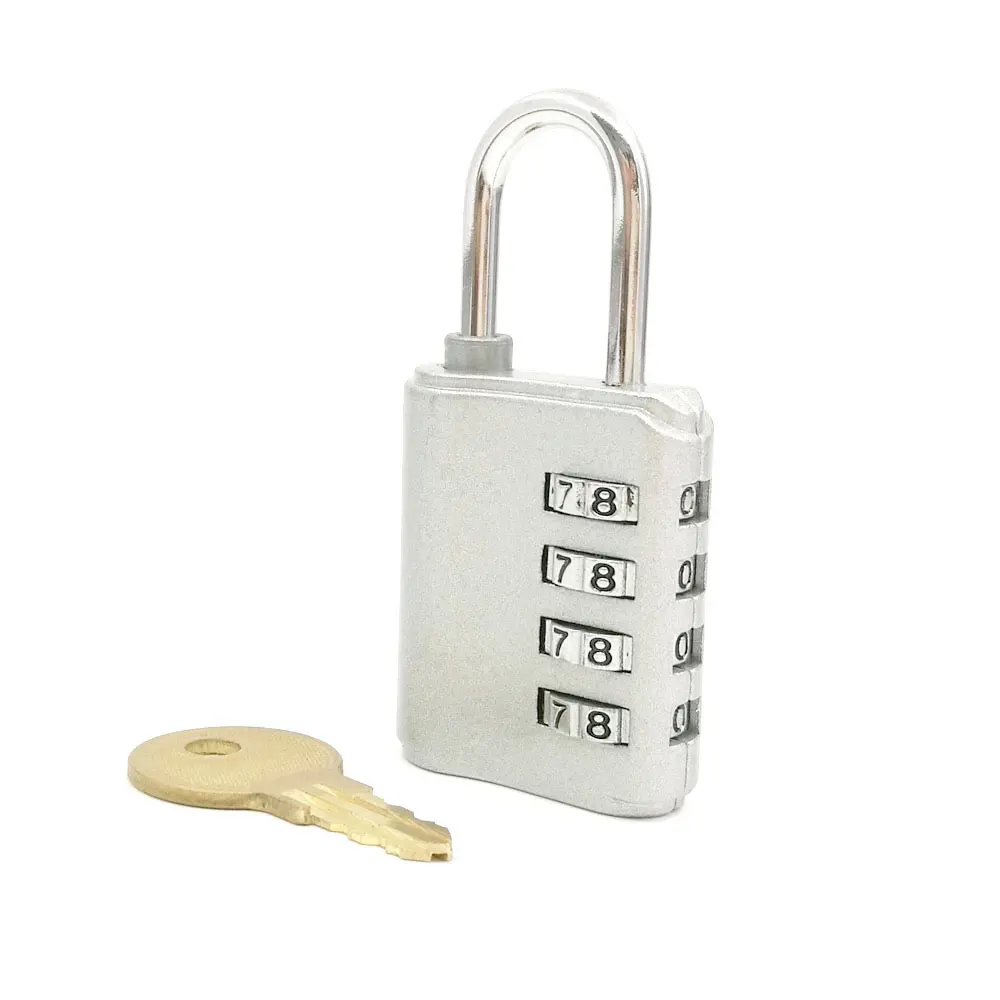 Black key code padlock number combination lock padlock with master key