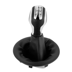Peugeot Citroen Leather Gear <b>Shift</b> <b>Knob</b> Cover Black Ergonomic Handball Dust Cover Set QZXN-F23 - Product Image 4
