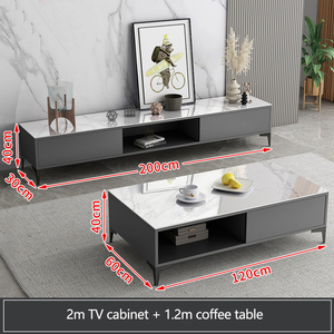 Meuble TV moderne <span class=keywords><strong>avec</strong></span> tiroirs, petit centre de divertissement <span class=keywords><strong>avec</strong></span> étagères de rangement ouvertes, table <span class=keywords><strong>console</strong></span> multimédia pour chambre à coucher, salon - Product Image 6