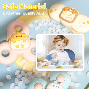3Pc Ventouses Toupie Jouet Bébé Jeu Placation Infant Educatif Rotatif <span class=keywords><strong>Hochet</strong></span> Bain Douche Jouets Enfants Cadeau - Product Image 5