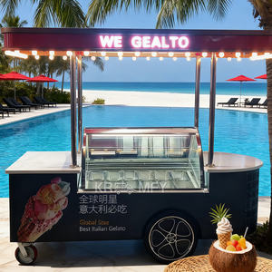 Carrito de Helados con Congelador Móvil y Exhibición de Gelato Estilo 2025 - Product Image 2