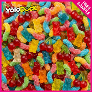 Yoloduck Vente en gros 80kg/sac Bonbons gélifiés Halal acidulés sucrés en vrac, saveur fruitée, bonbons mous enrobés de sucre - Product Image 2