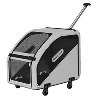 Chariot de transport pour animaux à roulettes, approuvé par les compagnies aériennes, poussette pour chien, maille respirante, idéal pour les voyages en camping