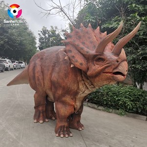 Costume de Triceratops réaliste de 6 m pour deux personnes, 4 pattes, costume de <span class=keywords><strong>dinosaure</strong></span> animatronique marchant, costumes de dinosaures mécaniques pour spectacle - Product Image 2