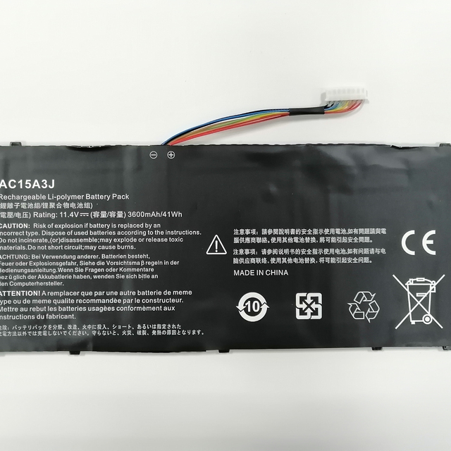 Laptop Battery Compatible With AC Type AC15A3J(Asbakh/57/80) 11.4V 3600mAh/41Wh