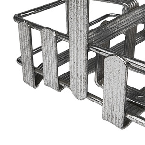 Restaurant Condiment Rack With Salt Pepper Shakers And Sugar Pack Holder Standing Type Rectangle Metal <b>Basket</b> For <b>Table</b> Use - Product Image 3