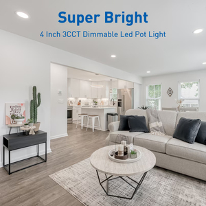 Illuminazione da Interno, Lampada <span class=keywords><strong>LED</strong></span> da Incasso a Soffitto Rotonda da 4 e 6 Pollici, Faretto 9W 12W <span class=keywords><strong>con</strong></span> CCT Regolabile, <span class=keywords><strong>Pannello</strong></span> Sottile - Product Image 6