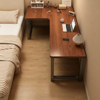 Ensemble bureau et étagère intégrés de petite taille, table d'ordinateur minimaliste pour bureau à domicile, poste de travail d'écriture pour étudiant pour la maison