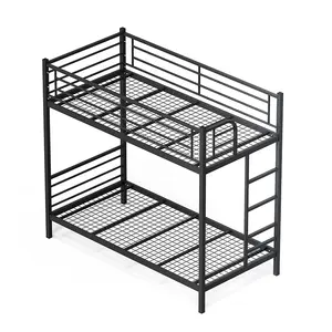 Litera de cama de acero personalizada para el hogar, dormitorio de estudiantes de 2 capas, diseño metálico, venta al por mayor de fábrica