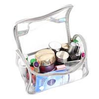 Sac de maquillage de toilette Transparent étanche, grande capacité, sacoche Portable à poignée, sac de rangement imperméable pour nettoyage de peau de voyage en usine