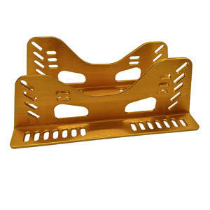 하이 퀄리티 5052 알루미늄 레이싱 버킷 시트 사이드 마운트 양극 산화 처리 된 골드 레이저 컷 벤딩 서비스 판금 제작 - Product Image 1