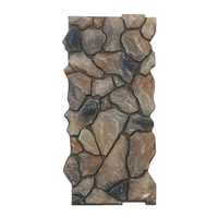 Panneau mural en pierre artificielle PU haute fidélité, style moderne, multicolore, léger, 1200*600*45mm, pour mur extérieur de villa
