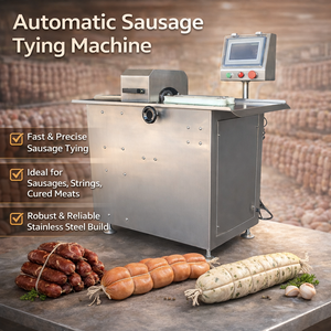 Máquina Atadora <span class=keywords><strong>de</strong></span> Salchichas Automática, Máquina para Atar <span class=keywords><strong>Chorizo</strong></span> y Jamón con Alta Eficiencia para Plantas <span class=keywords><strong>de</strong></span> Procesamiento <span class=keywords><strong>de</strong></span> Carne - Product Image 1