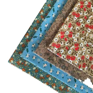 Mode Top-Stil Blumenmuster gedruckt 100% GRS wiederverwertetes Polyester gestrickter Waffelstoff für Damenkleid