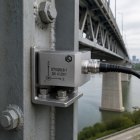 Accéléromètre triaxial IEPE, capteur d'accélération 3 axes ICP, transducteur de vibration piézoélectrique, surveillance des vibrations de pont, 1V/g