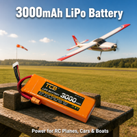 Batterie LiPo TCB 3000mAh 35C 3S/6S pour modèles réduits d'avions télécommandés, voitures et bateaux télécommandés